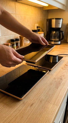 Electric Buffet Food Warming Tray - Black & Gold