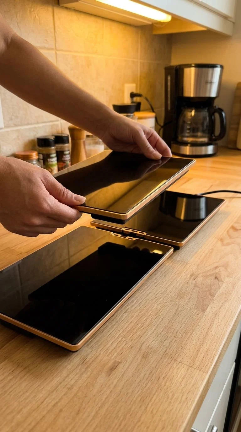 Electric Buffet Food Warming Tray - Black & Gold
