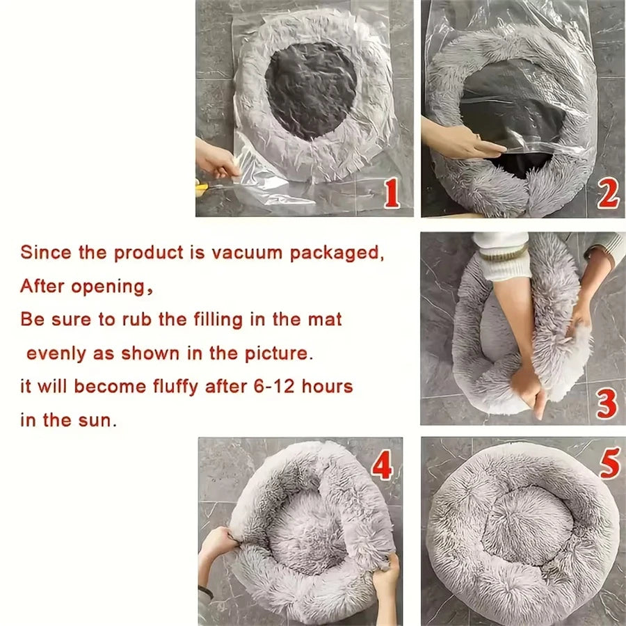 Ultra-Soft Calming Marshmallow Cat Bed
