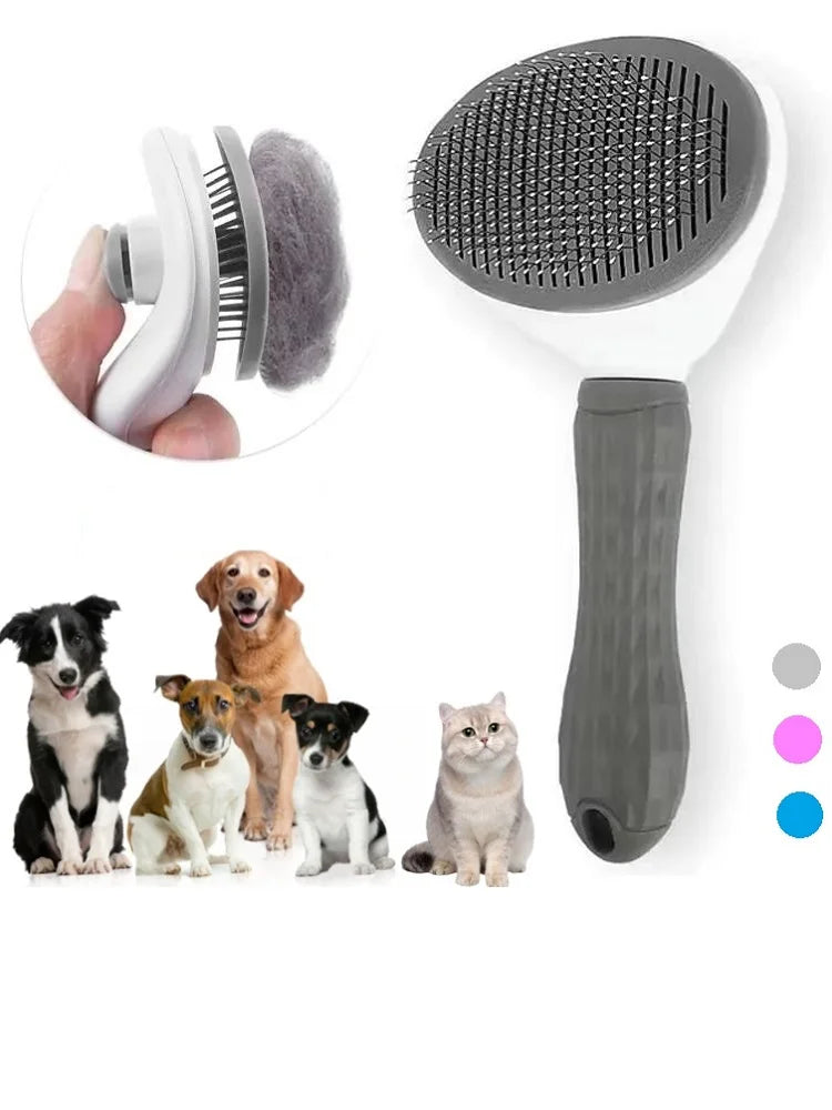 VeloMode™ Self-Cleaning Slicker Brush for Cats & Dogs