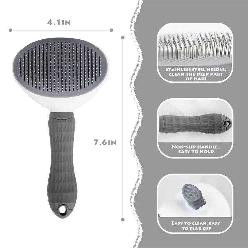 VeloMode™ Self-Cleaning Slicker Brush for Cats & Dogs