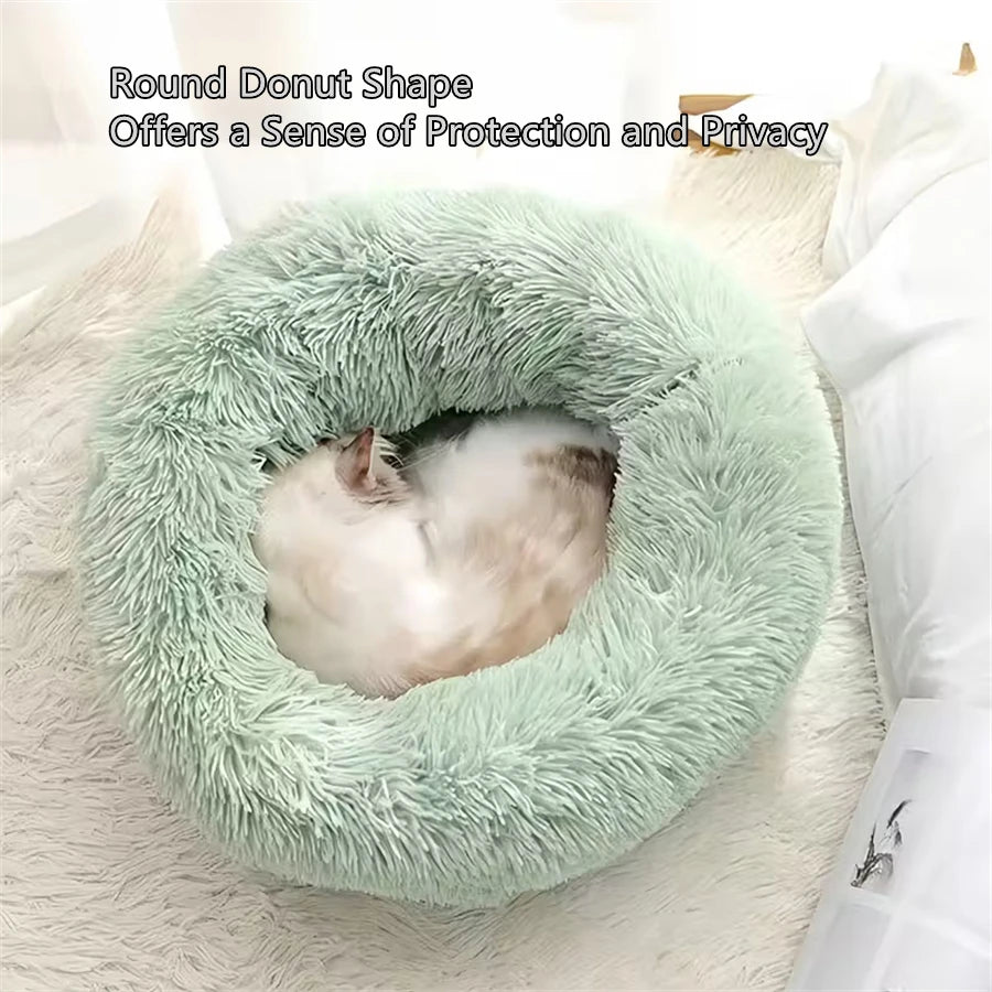 Ultra-Soft Calming Marshmallow Cat Bed