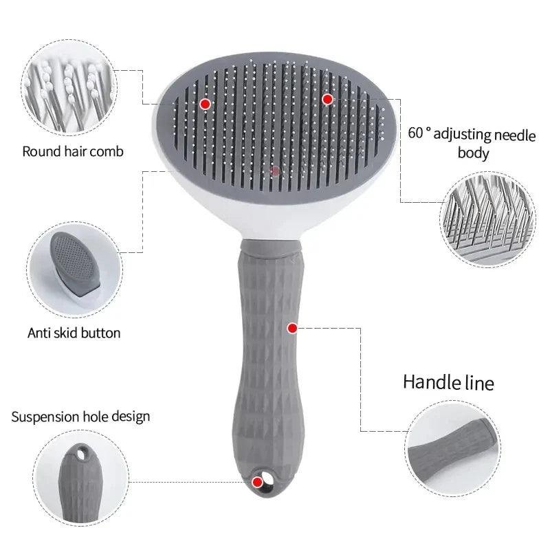 VeloMode™ Self-Cleaning Slicker Brush for Cats & Dogs