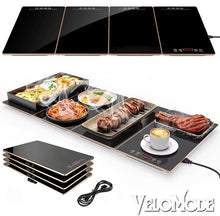 Electric Buffet Food Warming Tray - Black & Gold